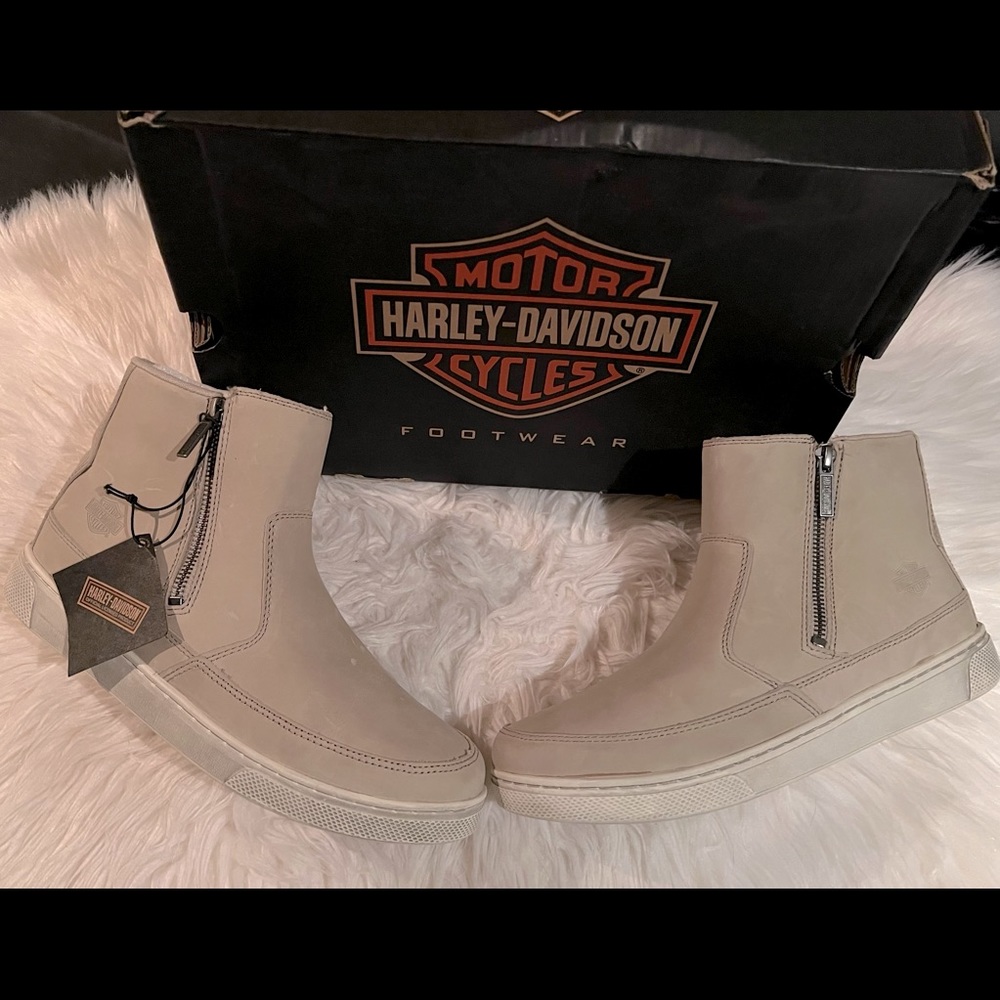 Harley Davidson Tan/Bronzer Silvana womens ankle boot sz 10 NWT